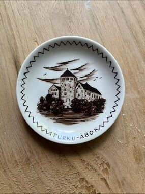 Arabia Finland Turku-Åbo Decorative Ceramic Plate from 1980’s